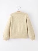 Christmas Tree Knit Cardigan Kids Holiday Sweater Button Front