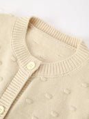 Christmas Tree Knit Cardigan Kids Holiday Sweater Button Front
