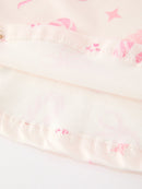 Girls Pink Christmas Ornament Print Flare Dress