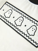 Halloween Ghost Smocked Embroidered Tee Boys Short Set