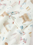 Girls Nativity Scene Winter Print Twirl Dress