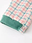 Baby Boy Christmas Embroidered Plaid Jonjon Romper