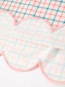 Girls Christmas Smocked Plaid Dress with Tree Embroidery