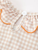 Thanksgiving Smocked Girls Dress Turkey Pumpkin Pie Embroidery