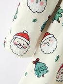 Girls Santa & Christmas Tree Print Twirl Dress