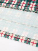 Baby Girl Christmas Plaid Embroidered Dress Wreath Collar