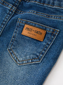 Girls Denim Bell Bottom Pants Lace Flare Jeans
