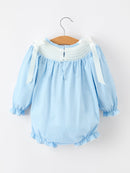 Christmas Nativity Smocked Baby Bubble Romper