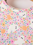 Halloween Ghost Print Girls Twirl Dress Long Sleeve