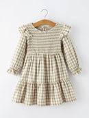 Mommy & Me Fall Plaid Dresses & Baby Bubble