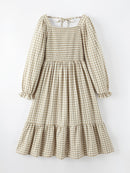 Mommy & Me Fall Plaid Dresses & Baby Bubble