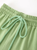 Fall Green Kids Pajamas Set Pumpkin Embroidery Button Sleepwear