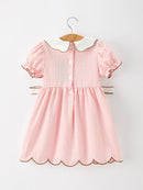 Christmas Girls Gingerbread Peter Pan Collar Dress