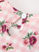 Fall Baby Girls Vintage Smocked Floral Romper