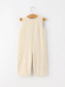 Goose Embroidered Beige Plaid Baby Boys Jonjon