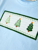 Christmas Boys Christmas Tree Embroidered Long Sleeve Top & Pants Set