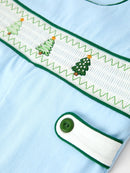 Christmas Boys Blue Christmas Tree Embroidered JonJon