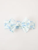 FALL Baby Girls Blue Floral Bow Headband