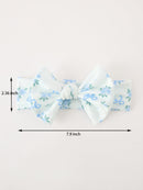 FALL Baby Girls Blue Floral Bow Headband