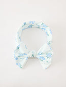 FALL Baby Girls Blue Floral Bow Headband