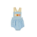 Funfetti Kids Baseball Applique Gingham Sunsuit
