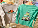 Boys Mardi Crawfish LS Ice Grey T-Shirt