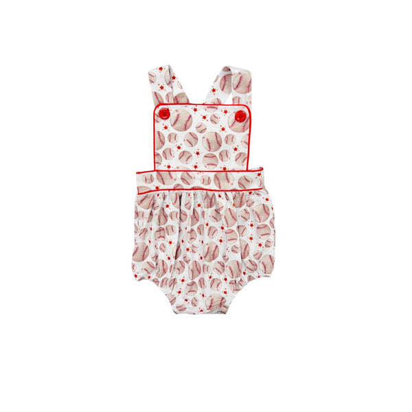 Funfetti Kids Baseball Print Sunsuit