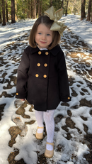 Gold Glitter Vinyl with Grosgrain Underlay Hair Bow – Wee Ones™