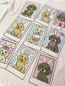 Easter Puppy Photo Grid Tee – Tween Girls