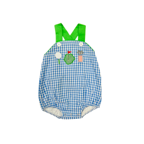 PRE ORDER - Hazel Blue Blue/Green Gingham Golf Bubble
