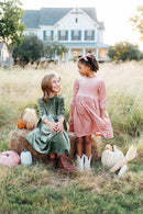 Vintage Pink Velvet Twirl Dress