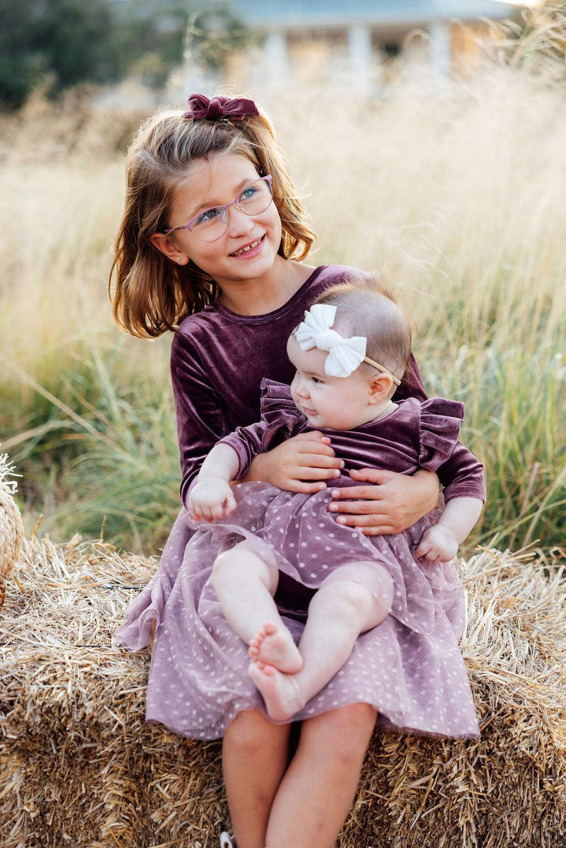 Amethyst Velvet Tutu Bodysuit