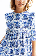 Southern Belle 3/4 Sleeve Ruffle Twirl Dress