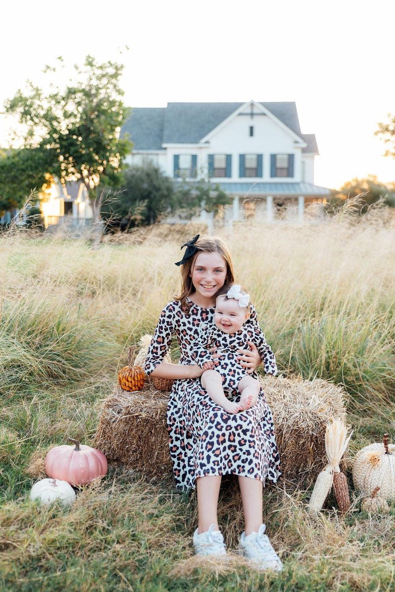 Wild One 3/4 Sleeve Pocket Twirl Dress