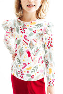 Holly Jolly Christmas L/S Ruffle Tee