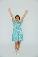 Silly Goose Flutter Sleeve Twirl Dress