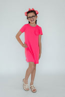 Neon Pink T-Shirt Dress