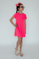 Neon Pink T-Shirt Dress