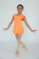 Neon Coral S/S Twirl Leotard
