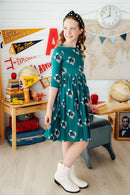 Southlake Carroll Dragons 3/4 Sleeve Pocket Twirl Dress