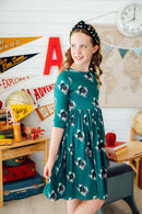 Southlake Carroll Dragons 3/4 Sleeve Pocket Twirl Dress