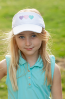 Pastel Hearts Bow Visor (Youth/Junior)