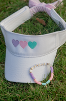 Pastel Hearts Bow Visor (Youth/Junior)