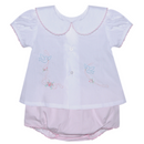 Birds w/ Bows Diaper Set