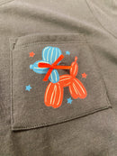 Girls Patriotic Balloon Dog Tee – Tween Red White Blue Shirt | Bossier City Boutique