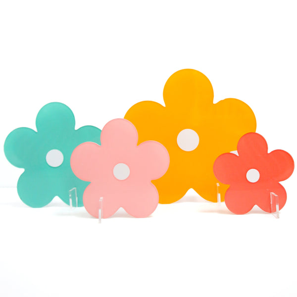 Multi color acrylic daisies
