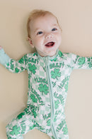 Bamboo Zip Romper | Lucky Shamrock