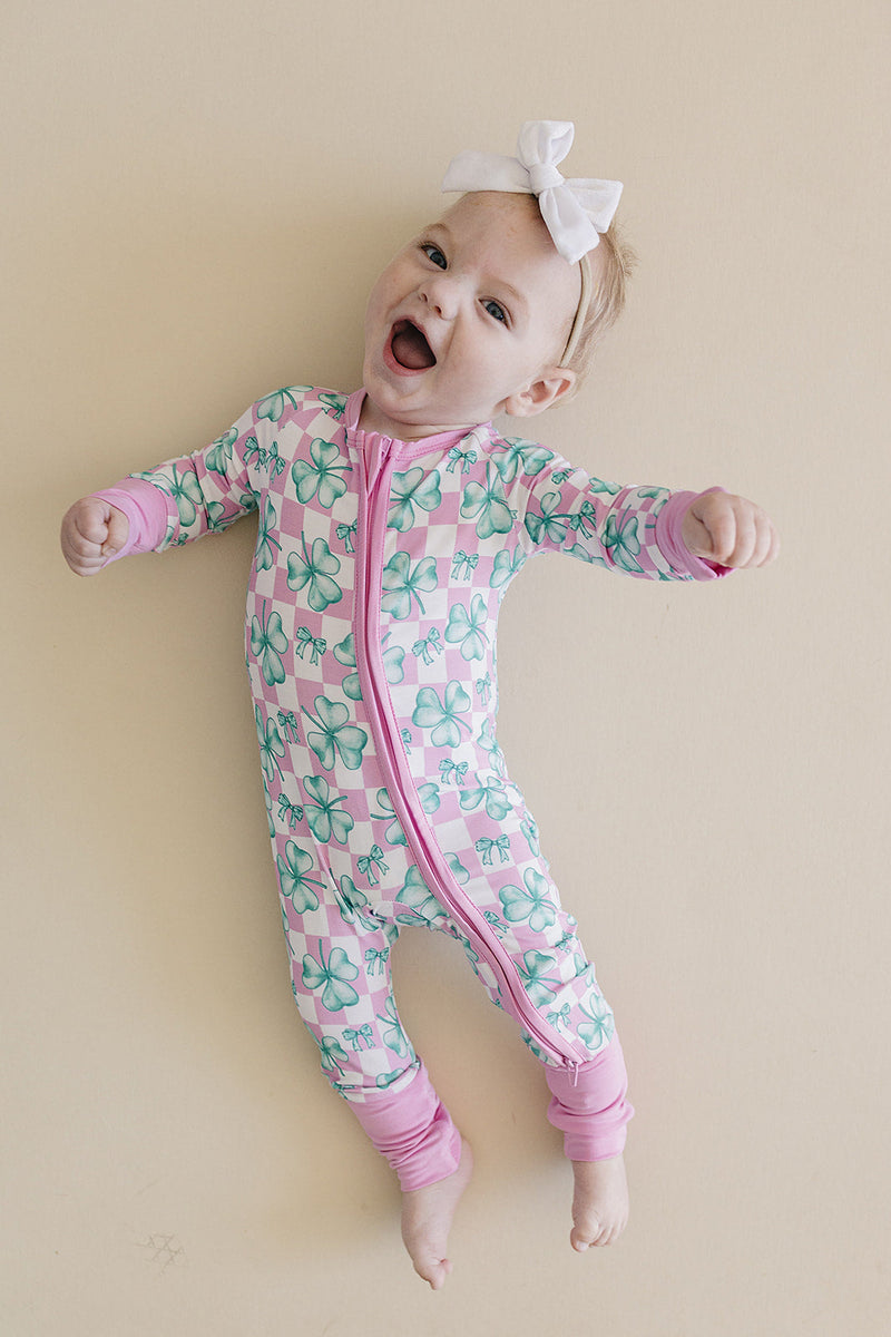 Bamboo Zip Romper | Shamrock & Bows