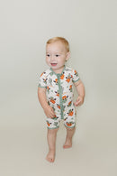 Bamboo Shorty Romper | Smiley Cowboy