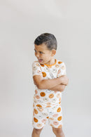 Smiley Bamboo Two Piece Shorts Set | Copper